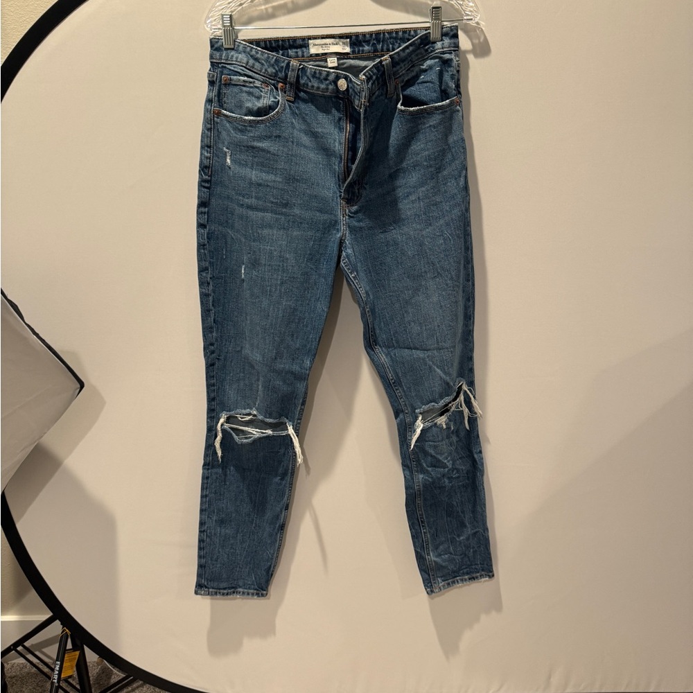 Abercrombie & Fitch Distressed The Skinny High Rise - Curve Love